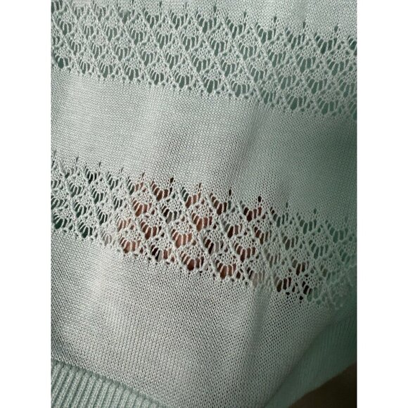 Banana Republic Pale Mint Knit 3/4 Sleeve Sweate Women’s Small EUC - Picture 4 of 9